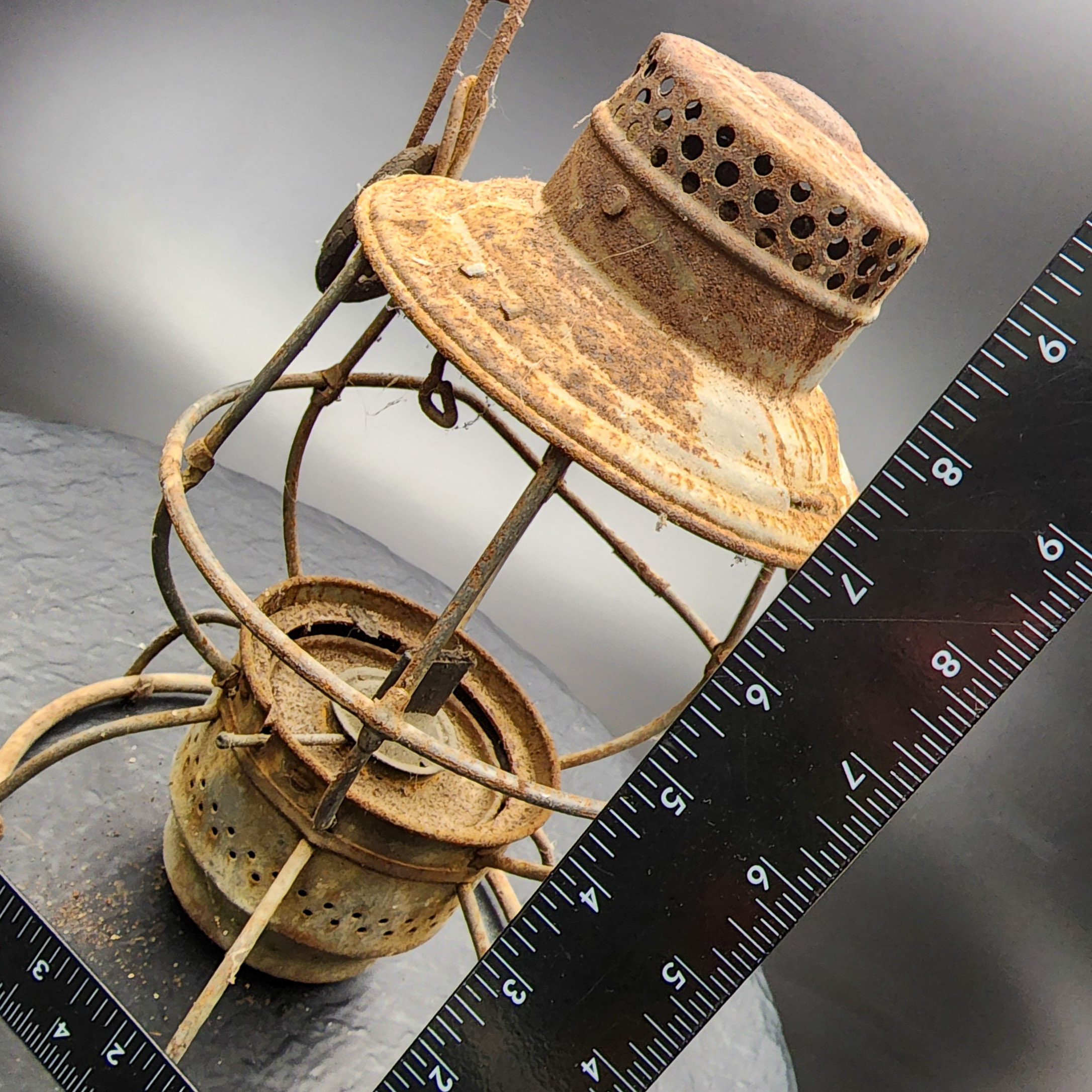 Vintage Adams Westlake Pennsylvania Lines railroad lantern No Glass🐈 - Picture 10 of 10