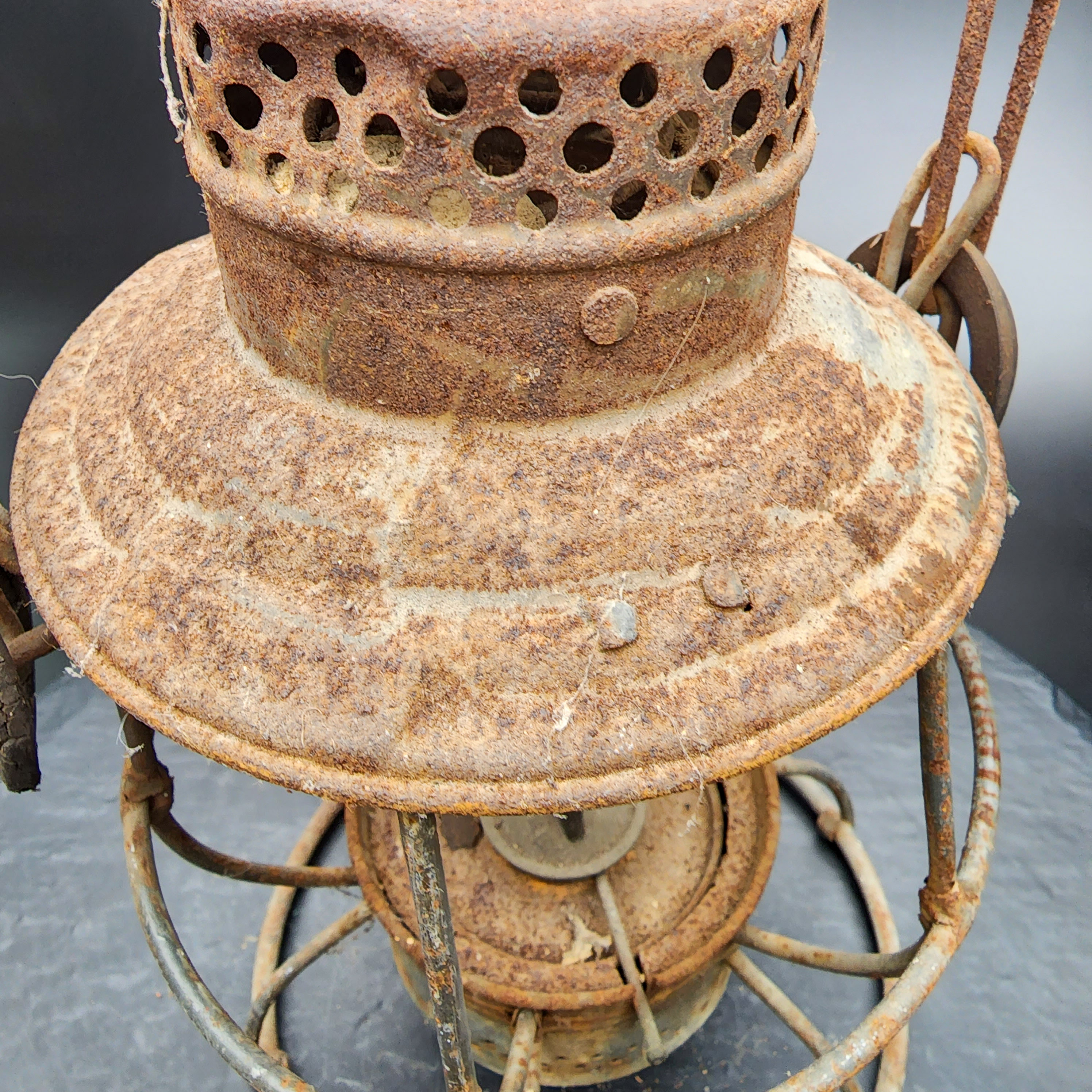 Vintage Adams Westlake Pennsylvania Lines railroad lantern No Glass🐈 - Picture 5 of 10